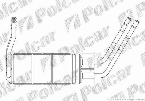 Polcar 4310N8-1 - Теплообмінник, опалення салону autocars.com.ua