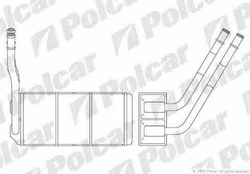 Polcar 4310N8-2 - Теплообмінник, опалення салону autocars.com.ua