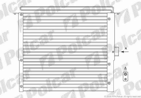 Polcar 4331K8B2 - Конденсатор, кондиціонер autocars.com.ua