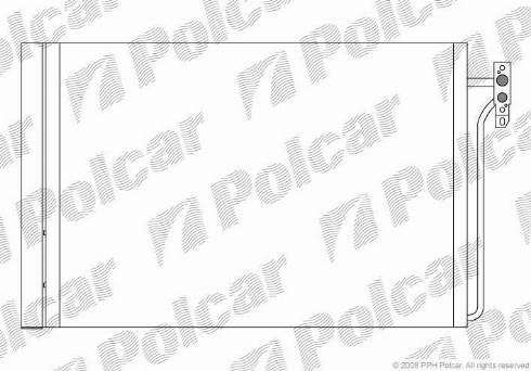 Polcar 4332K8C1 - Конденсатор, кондиціонер autocars.com.ua