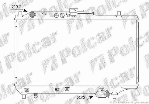 Polcar 450408-1 - Радіатор, охолодження двигуна autocars.com.ua