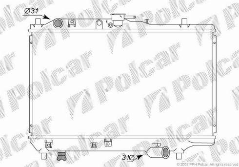 Polcar 4504084K - Радіатор, охолодження двигуна autocars.com.ua