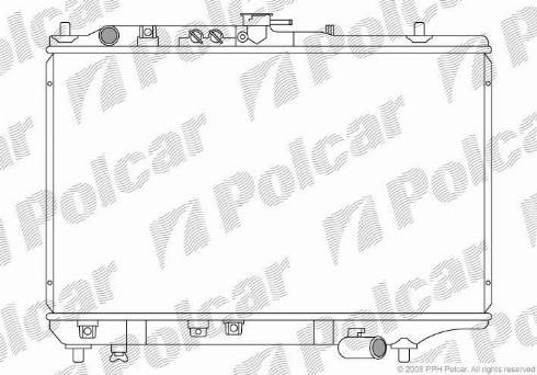 Polcar 450408-4 - Радіатор, охолодження двигуна autocars.com.ua