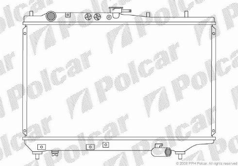 Polcar 450408-6 - Радіатор, охолодження двигуна autocars.com.ua