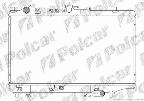 Polcar 450408 - Радіатор, охолодження двигуна autocars.com.ua