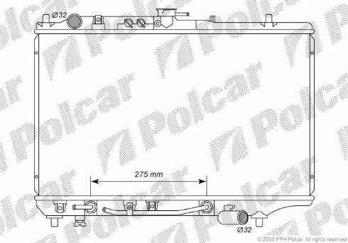 Polcar 450508-3 - Радіатор, охолодження двигуна autocars.com.ua