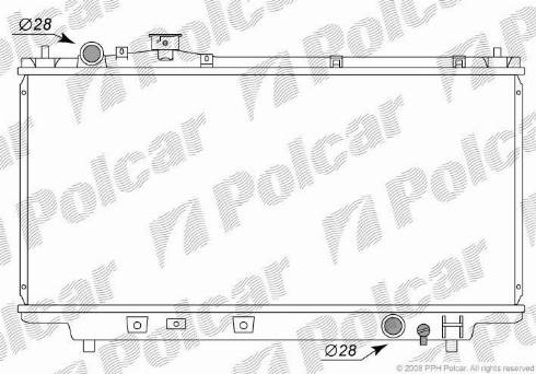 Polcar 450708-2 - Радіатор, охолодження двигуна autocars.com.ua