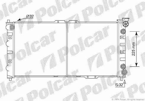 Polcar 450708-5 - Радіатор, охолодження двигуна autocars.com.ua