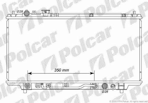 Polcar 450708-6 - Радіатор, охолодження двигуна autocars.com.ua