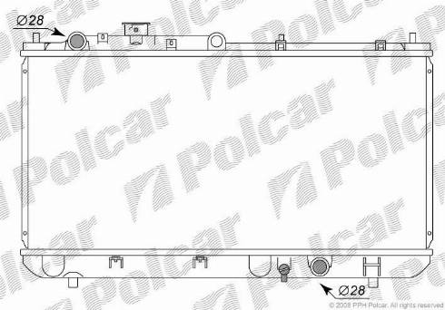 Polcar 4509083K - Радіатор, охолодження двигуна autocars.com.ua