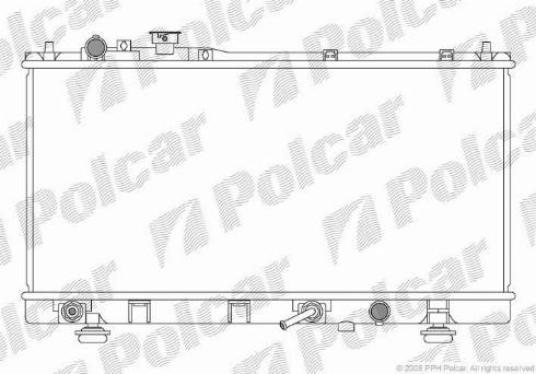 Polcar 450908-4 - Радіатор, охолодження двигуна autocars.com.ua
