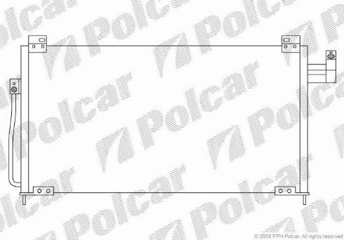 Polcar 4509K8C2 - Конденсатор, кондиціонер autocars.com.ua