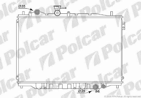 Polcar 4515081K - Радіатор, охолодження двигуна autocars.com.ua