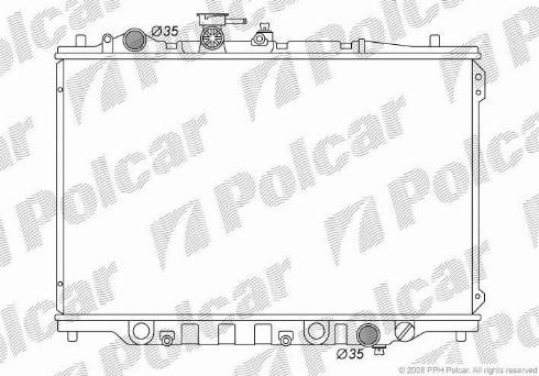 Polcar 451508-1 - Радіатор, охолодження двигуна autocars.com.ua