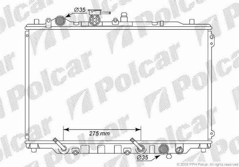 Polcar 451508-2 - Радіатор, охолодження двигуна autocars.com.ua