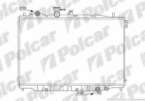 Polcar 451508-3 - Радіатор, охолодження двигуна autocars.com.ua