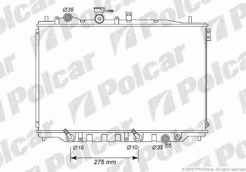 Polcar 451508-4 - Радіатор, охолодження двигуна autocars.com.ua