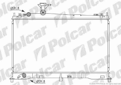 Polcar 4519081K - Радиатор, охлаждение двигателя avtokuzovplus.com.ua