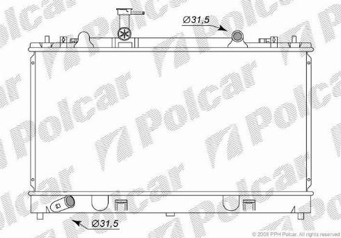 Polcar 4519085K - Радіатор, охолодження двигуна autocars.com.ua