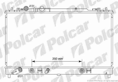 Polcar 4519087K - Радіатор, охолодження двигуна autocars.com.ua