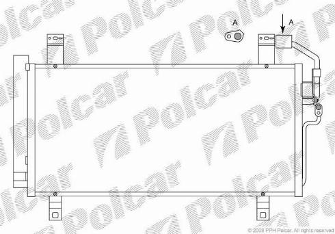 Polcar 4519K8C3 - Конденсатор, кондиціонер autocars.com.ua