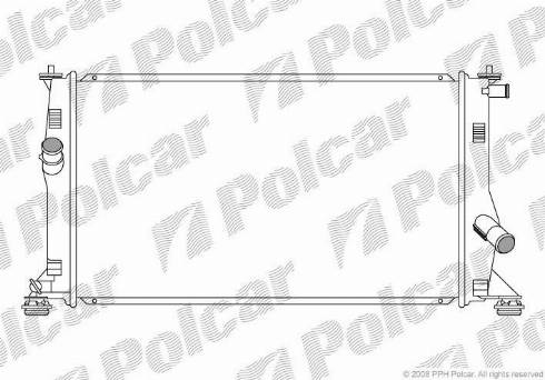 Polcar 4526083K - Радиатор, охлаждение двигателя avtokuzovplus.com.ua