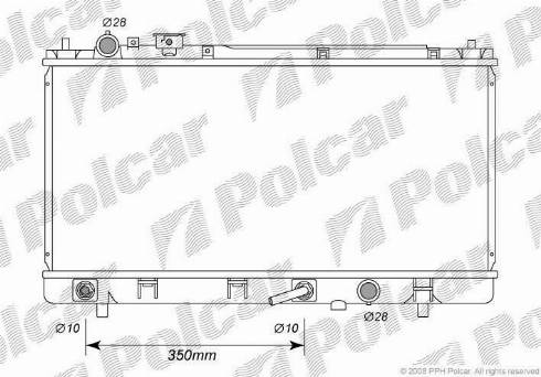 Polcar 454008-1 - Радіатор, охолодження двигуна autocars.com.ua