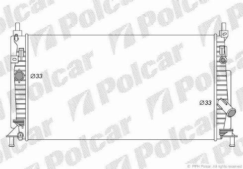 Polcar 454208-1 - Радіатор, охолодження двигуна autocars.com.ua