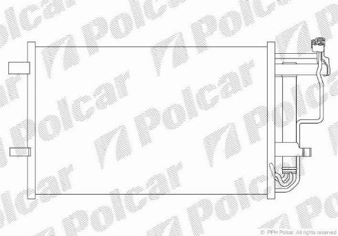 Polcar 4542K8C1 - Конденсатор, кондиціонер autocars.com.ua