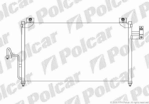 Polcar 4555K8C2 - Конденсатор, кондиціонер autocars.com.ua