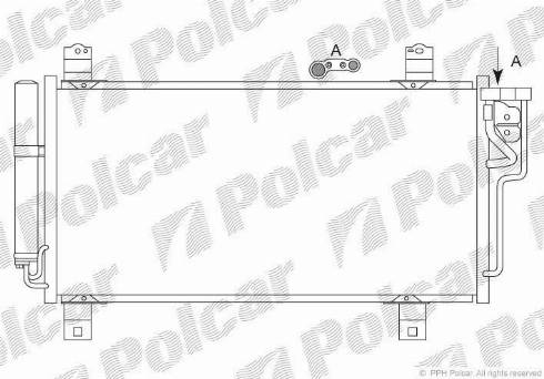 Polcar 4560K8C2S - Конденсатор, кондиціонер autocars.com.ua