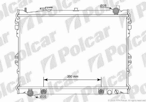 Polcar 4578083K - Радіатор, охолодження двигуна autocars.com.ua