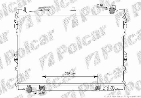 Polcar 457808-3 - Радіатор, охолодження двигуна autocars.com.ua