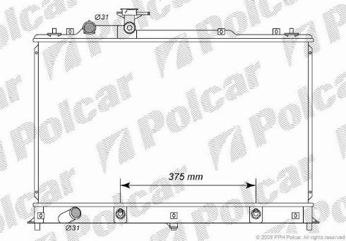 Polcar 4581081K - Радиатор, охлаждение двигателя autodnr.net