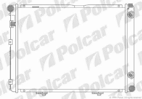 Polcar 500108 - Радіатор, охолодження двигуна autocars.com.ua