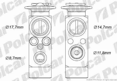 Polcar 5001KZ-4 - Расширительный клапан, кондиционер autodnr.net