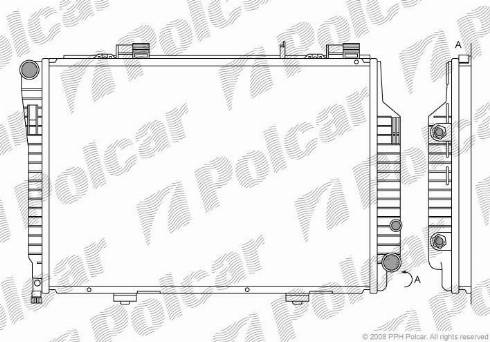 Polcar 50020801 - Радіатор, охолодження двигуна autocars.com.ua