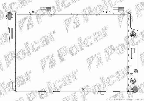 Polcar 500208-2 - Радиатор, охлаждение двигателя avtokuzovplus.com.ua