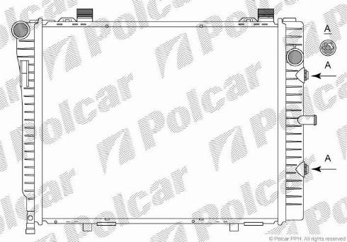 Polcar 500208-6 - Радиатор, охлаждение двигателя avtokuzovplus.com.ua