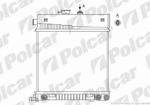 Polcar 500208-8 - Радіатор, охолодження двигуна autocars.com.ua