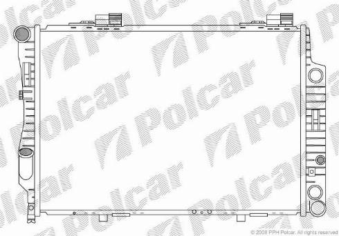 Polcar 500208 - Радіатор, охолодження двигуна autocars.com.ua