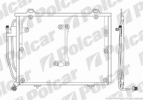 Polcar 5002K8C2 - Конденсатор кондиционера avtokuzovplus.com.ua