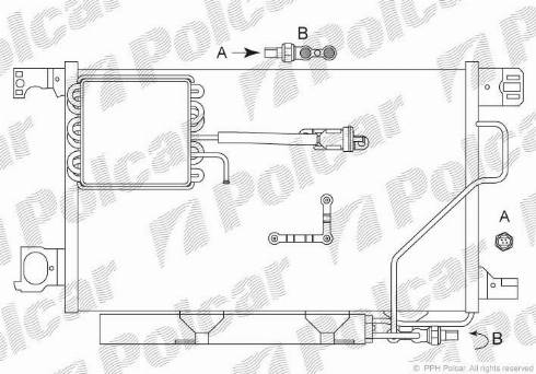 Polcar 5003K84X - Конденсатор, кондиціонер autocars.com.ua