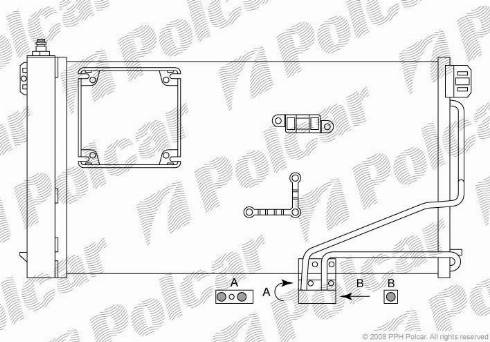 Polcar 5003K8C2 - Конденсатор, кондиціонер autocars.com.ua