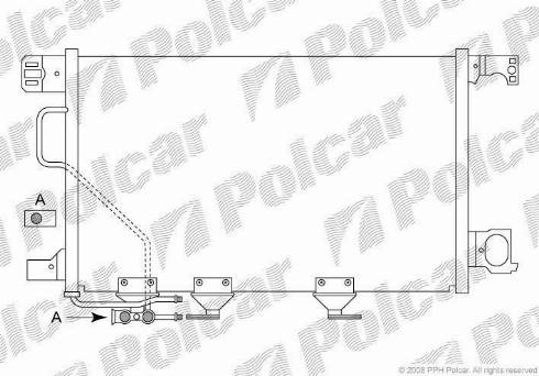 Polcar 5003K8C3 - Конденсатор, кондиціонер autocars.com.ua
