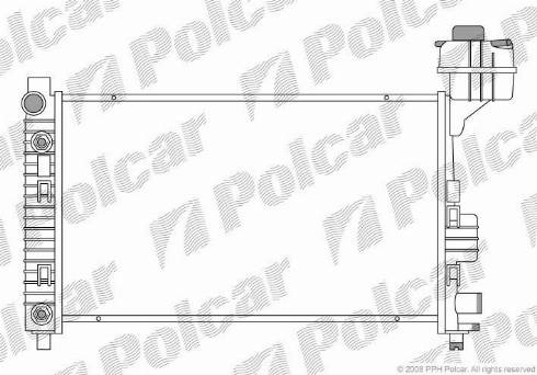 Polcar 5005081X - Радіатор, охолодження двигуна autocars.com.ua