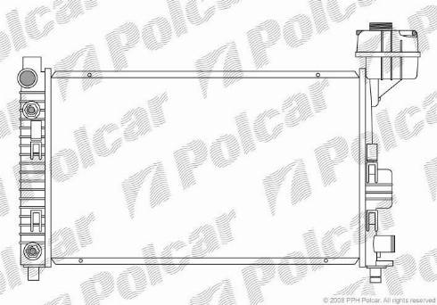 Polcar 500508-1 - Радіатор, охолодження двигуна autocars.com.ua