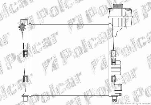 Polcar 5005082X - Радиатор, охлаждение двигателя avtokuzovplus.com.ua