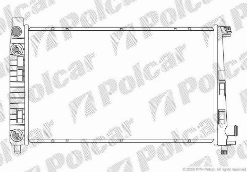 Polcar 500508-3 - Радиатор, охлаждение двигателя avtokuzovplus.com.ua