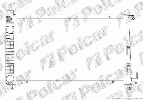 Polcar 500508-5 - Радиатор, охлаждение двигателя avtokuzovplus.com.ua